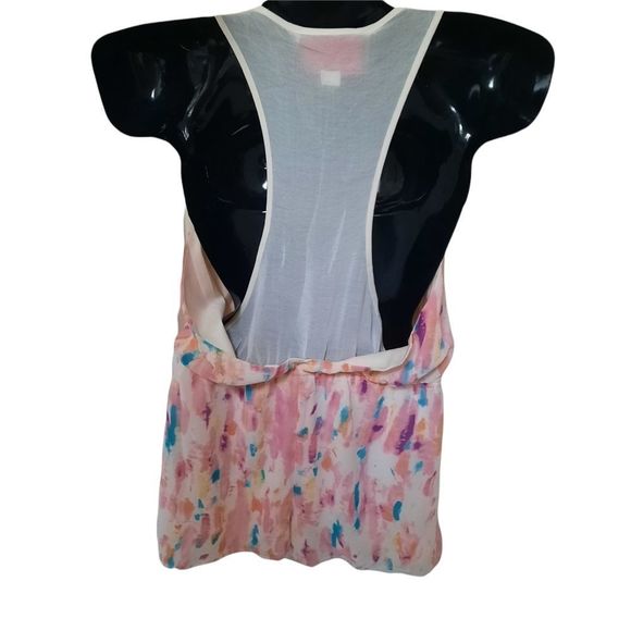 $5 For $25* Rory Becca Abstract Multicolored Sheer Back Romper- Size Large - Picture 4 of 10